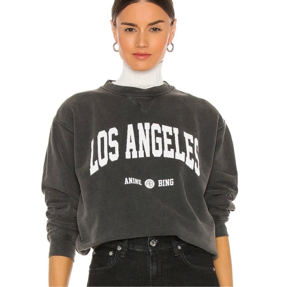 Anine Bing Black Los Angeles Sweatshirt